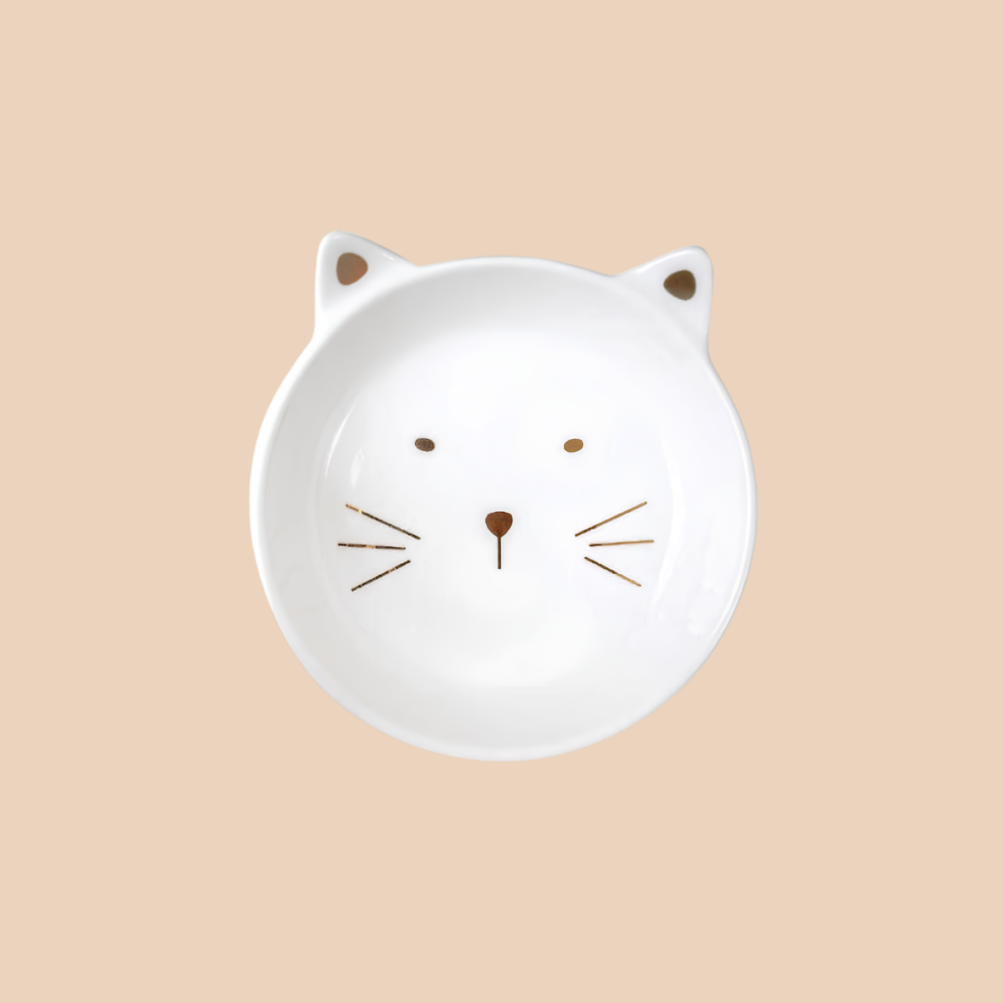 Ciotola per Cibo in Ceramica per Gatti – Bianca 270ml