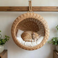 Cuccia in vimini per gatti, amaca in vimini per gatti, cuccia sospesa intrecciata per gatti, cesta in vimini naturale per gatti, cuccia in vimini per animali domestici, mobili per gatti