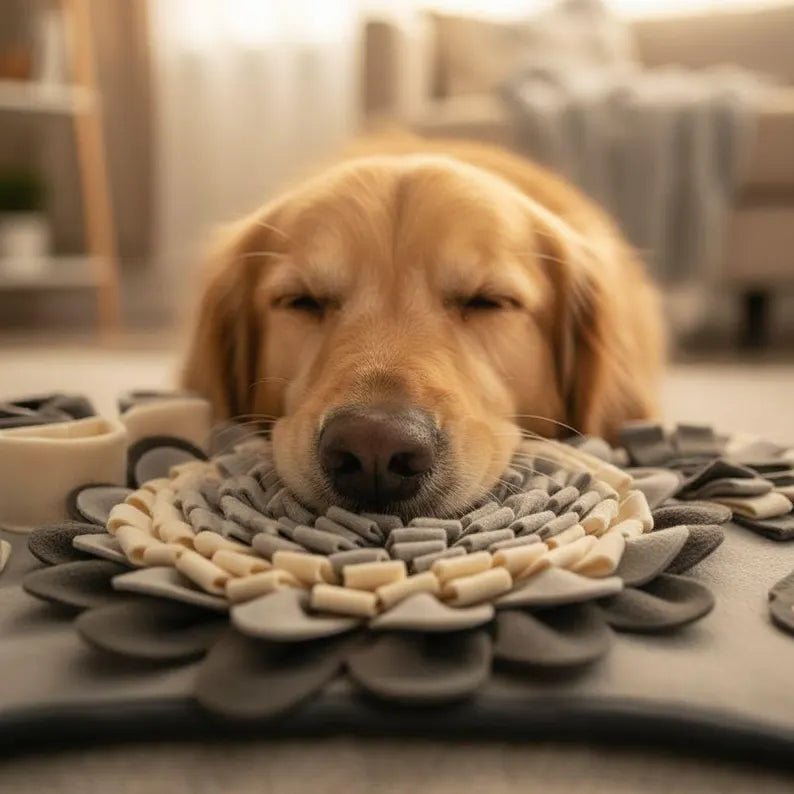 Tappeto olfattivo per cani, gioco distributore di crocchette a lenta erogazione, gioco interattivo di stimolazione mentale, gioco di arricchimento, tappeto per l'alimentazione per stimolare l'olfatto, anti-noia