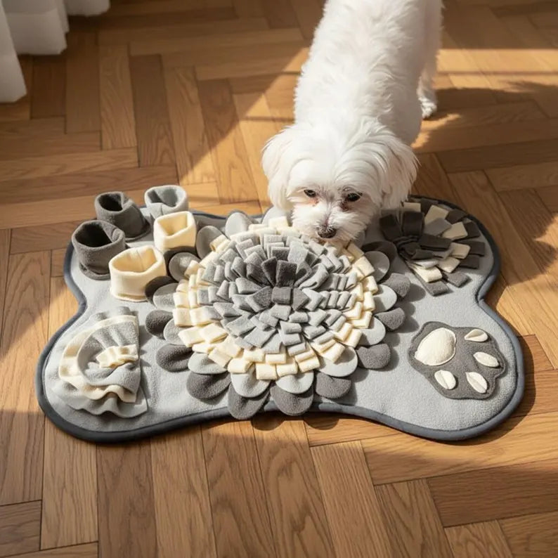 Tappeto olfattivo per cani, gioco distributore di crocchette a lenta erogazione, gioco interattivo di stimolazione mentale, gioco di arricchimento, tappeto per l'alimentazione per stimolare l'olfatto, anti-noia