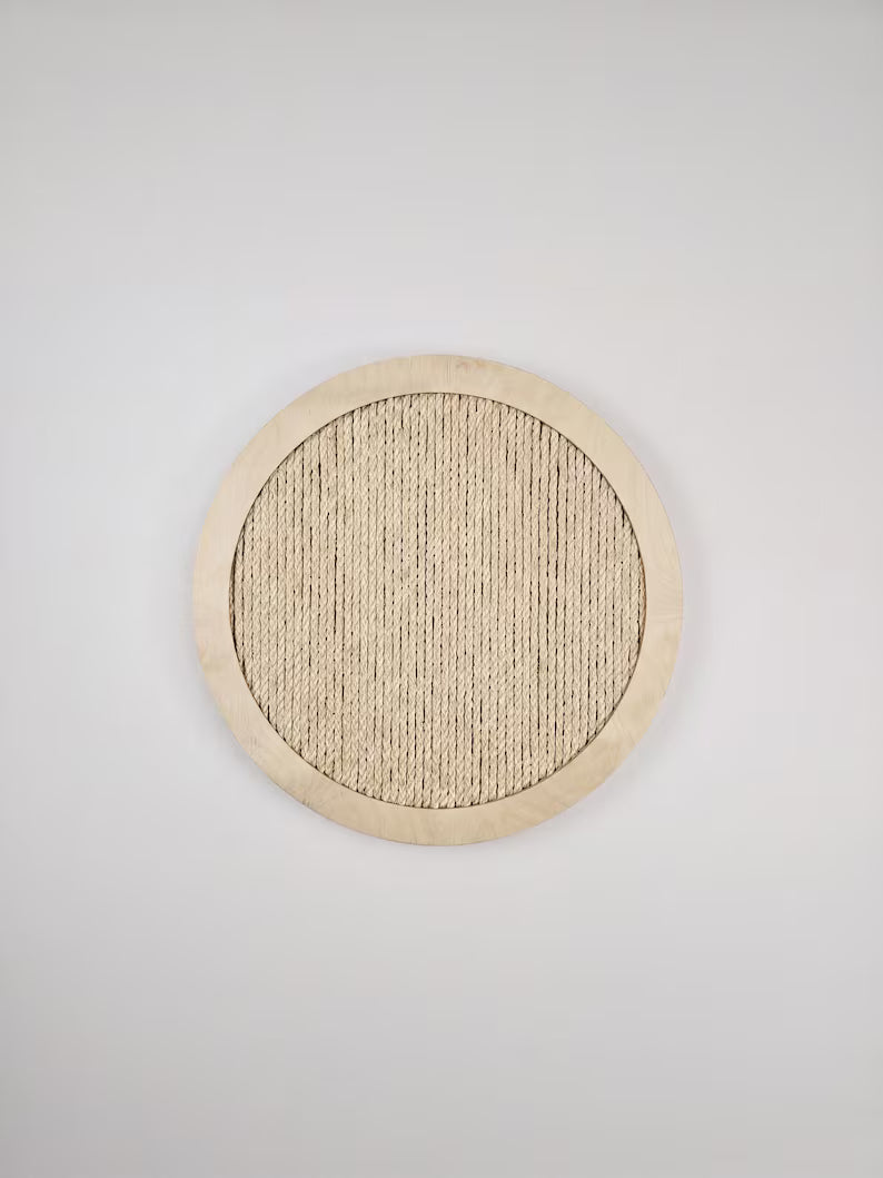 Tiragraffi rotondo da parete per gatti – 47 cm, tappeto tiragraffi moderno in sisal